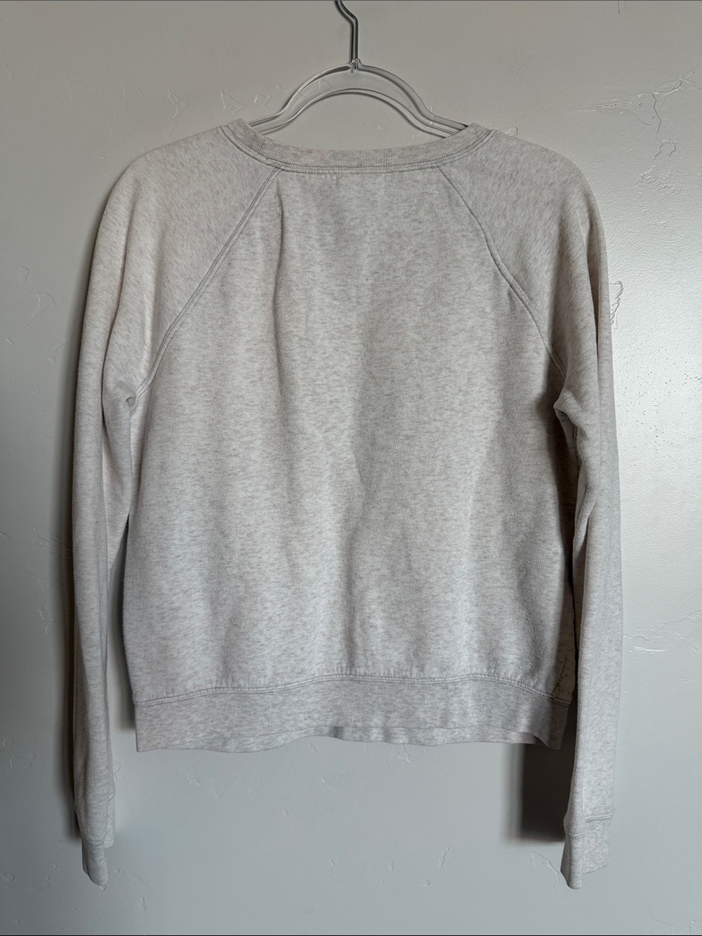 PINK Victoria's Secret Cream Lace-Front Crewneck Sweater - Picture 5 of 7